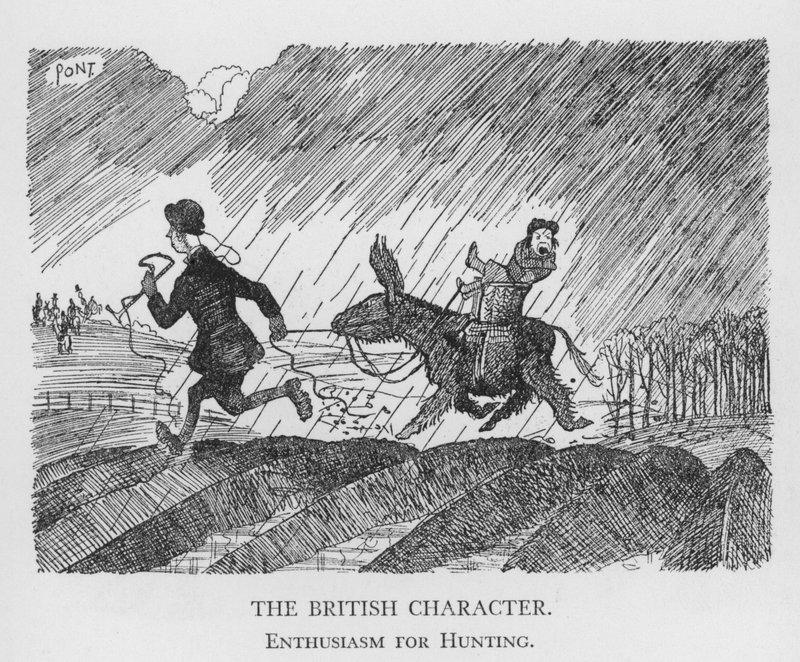 Het Britse Karakter, Enthousiasme voor Jagen door Pont