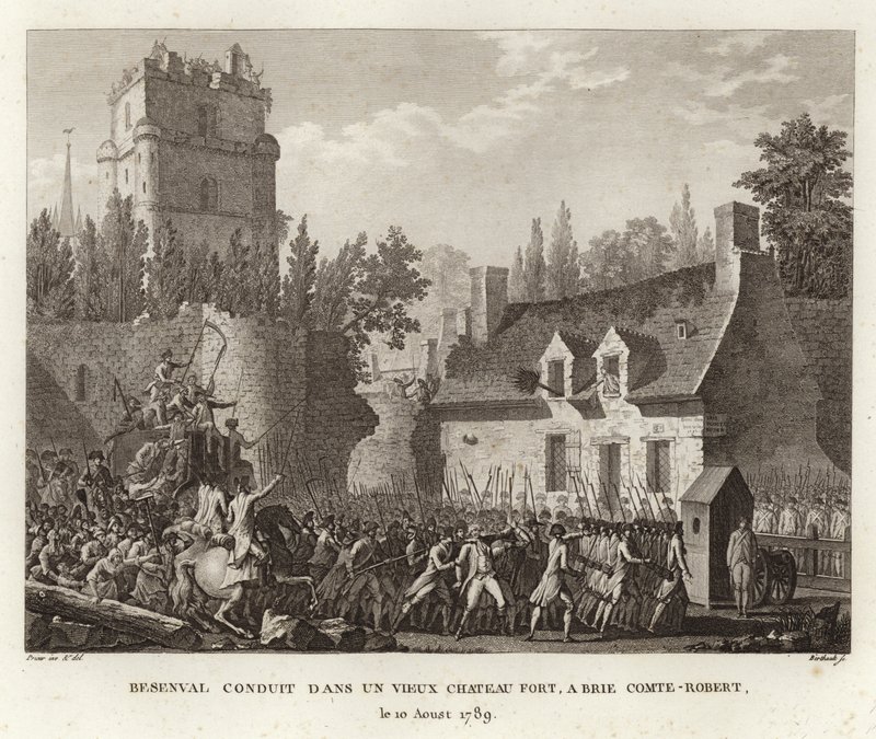 Baron de Besenval de Brunstatt naar het Grand Chatelet in Parijs gebracht door Prieur