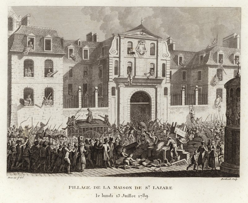 Plundering van het huis van St Lazare door Prieur