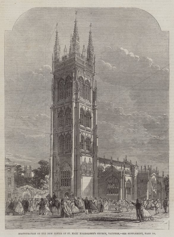 Inhuldiging van de Nieuwe Toren van de St Mary Magdalene Kerk, Taunton door R. Dudley