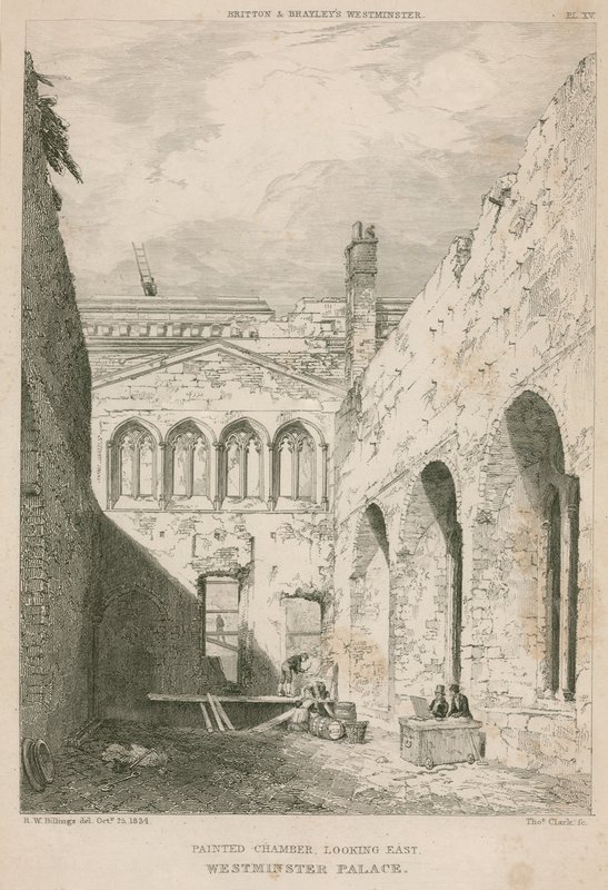 Beschilderde Kamer, Westminster Palace, Londen, kijkend naar het oosten door R. W. Billings