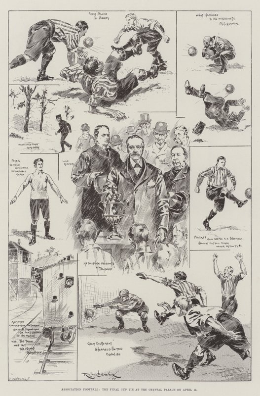 Voetbal, de finale van de bekerwedstrijd in het Crystal Palace op 15 april door Ralph Cleaver