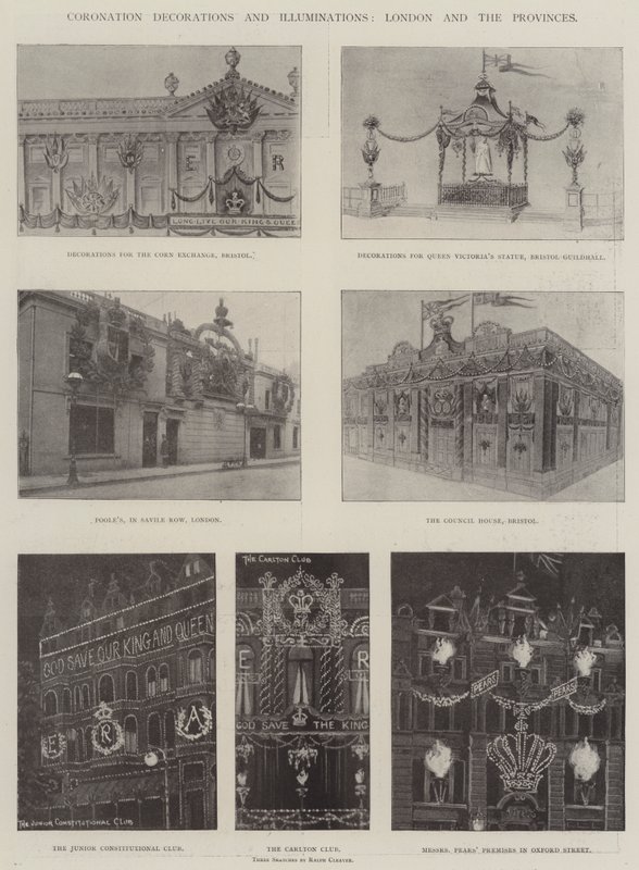 Kroningsdecoraties en Verlichtingen, Londen en de Provincies door Ralph Cleaver