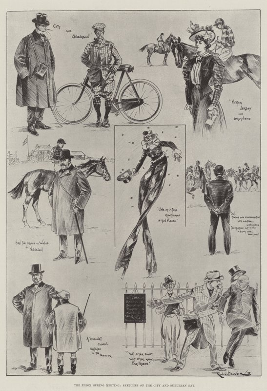De Epsom Voorjaarsbijeenkomst, Schetsen op de Stad en Suburbane Dag door Ralph Cleaver