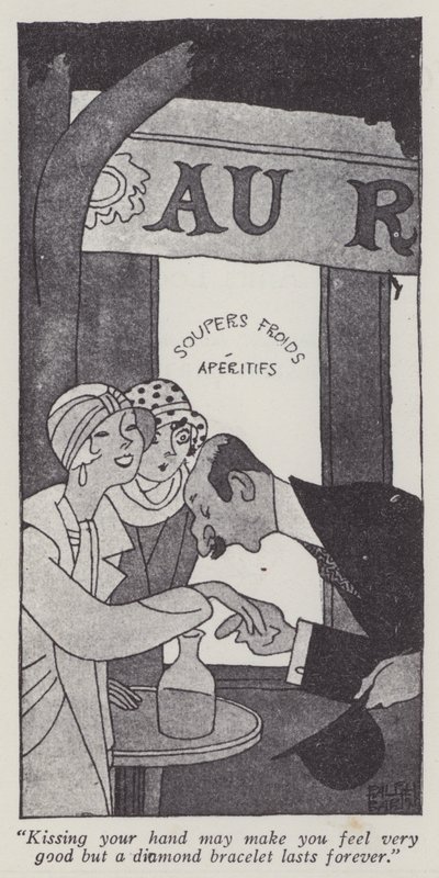 Illustratie voor Gentlemen Prefer Blondes door Anita Loos door Ralph Barton