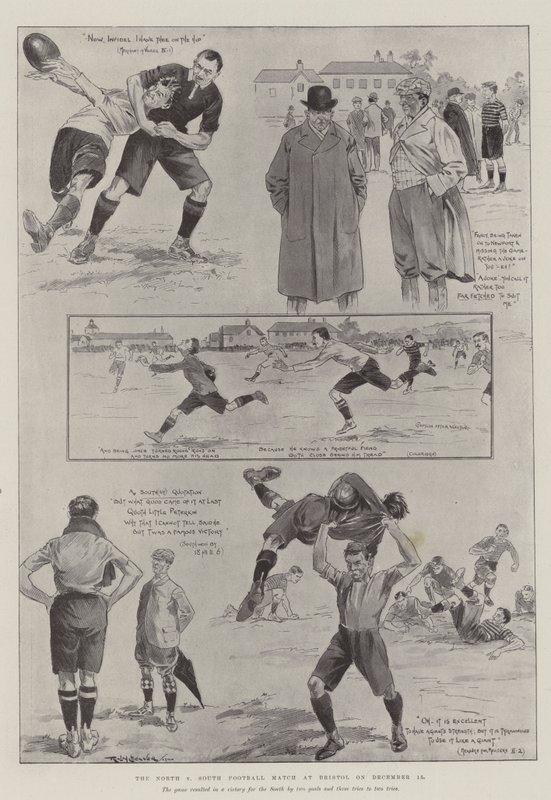De Noord v Zuid Voetbalwedstrijd in Bristol, op 15 december door Ralph Cleaver