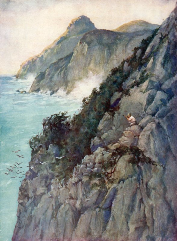 Illustratie voor Robinson Crusoe door Daniel Defoe door Ralph Noel Pocock