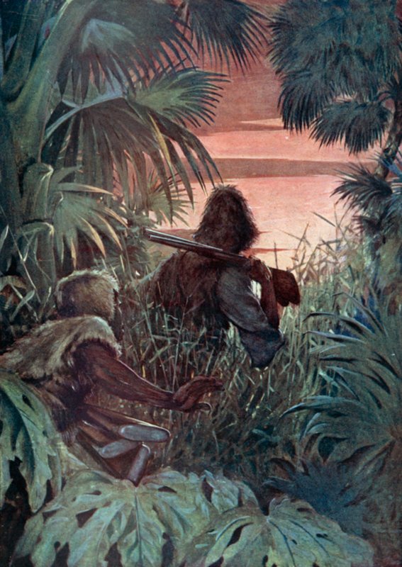 Illustratie voor Robinson Crusoe door Daniel Defoe door Ralph Noel Pocock