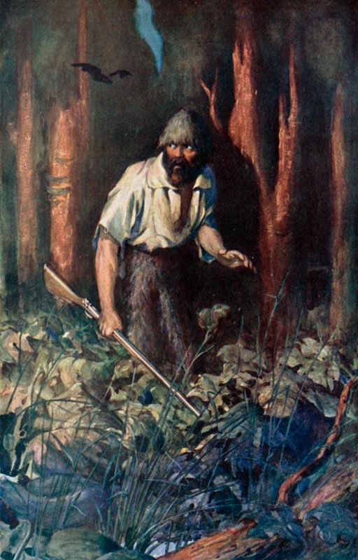 Illustratie voor Robinson Crusoe door Daniel Defoe door Ralph Noel Pocock