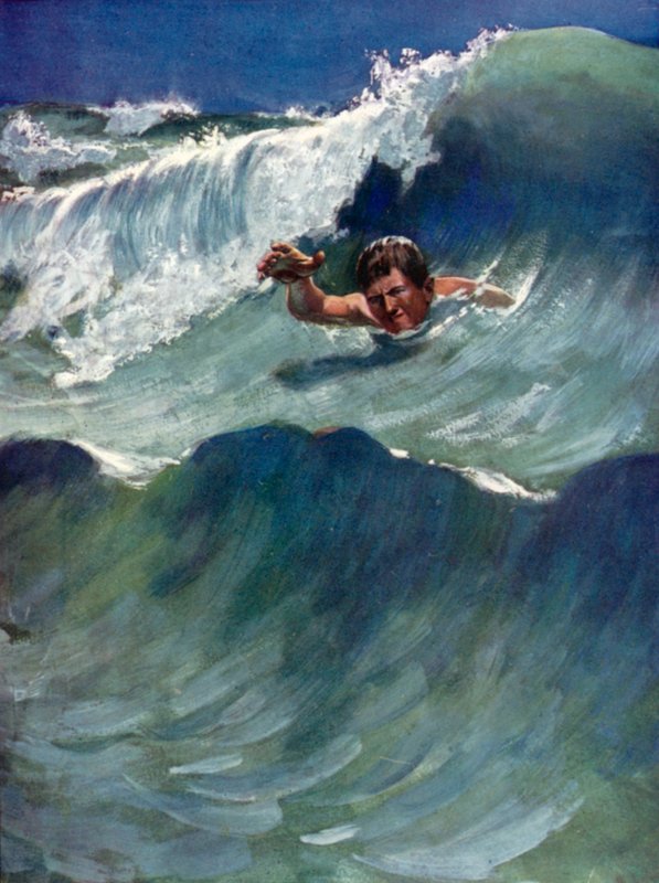 Illustratie voor Robinson Crusoe door Daniel Defoe door Ralph Noel Pocock