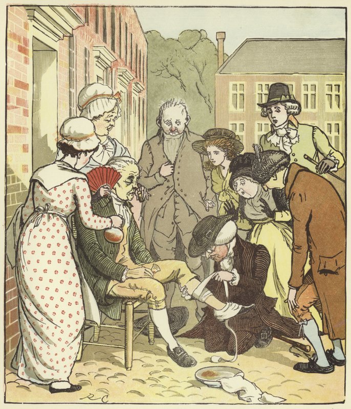 Een Elegie Over De Dood Van Een Gekke Hond door Randolph Caldecott