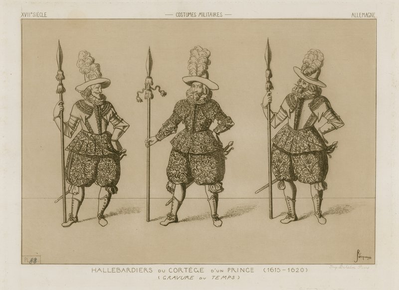Helmbedienden van een prinselijke stoet, 1615-1620 door Raphael Jacquemin