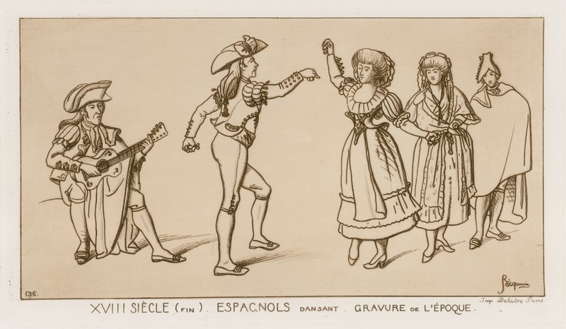 Spaanse dansers aan het einde van de 18e eeuw door Raphael Jacquemin