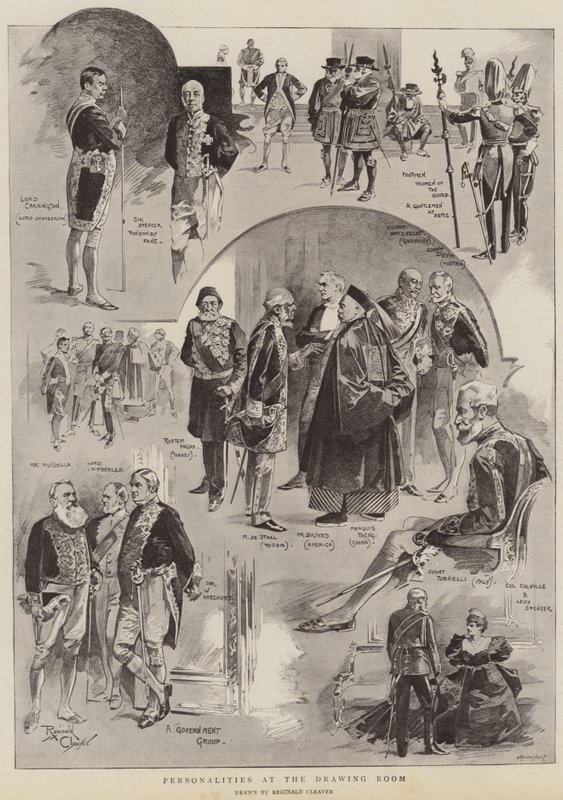 Persoonlijkheden in het tekenlokaal (litho) door Reginald Thomas Cleaver