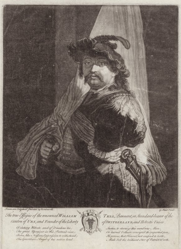 Portret van Willem Tell door Rembrandt van Rijn