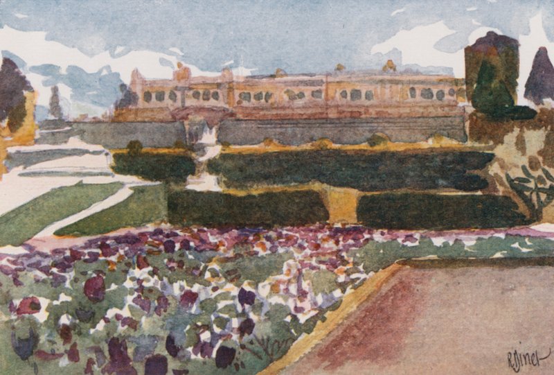 Parterre van Latona, Versailles door Rene Binet
