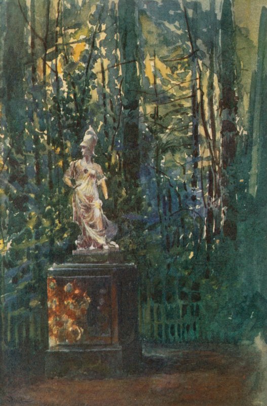 Het Labyrint, Beeld van Minerva, Versailles door Rene Binet