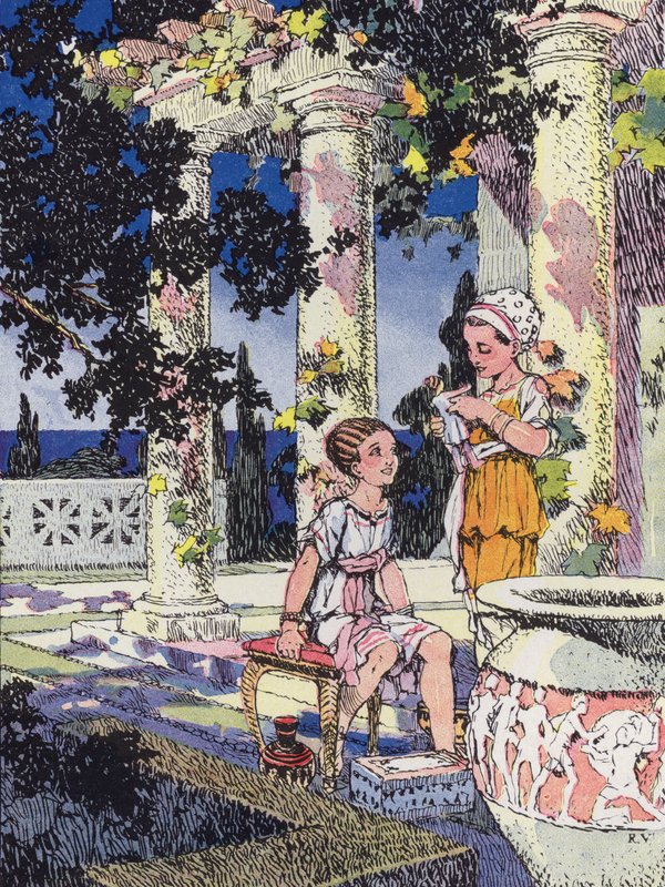 Een klein Romeins meisje in de tijd van Julius Caesar door Rene Vincent
