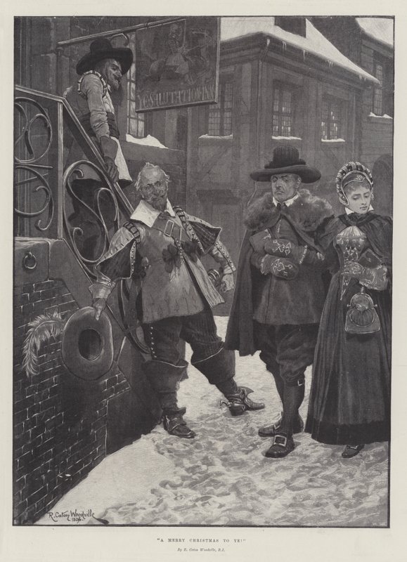 Een vrolijk kerstfeest voor u! door Richard Caton Woodville junior