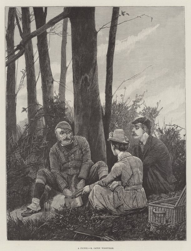 Een picknick door Richard Caton Woodville junior