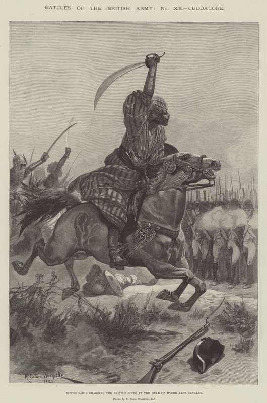 Slagen van het Britse Leger, Cuddalore door Richard Caton Woodville junior