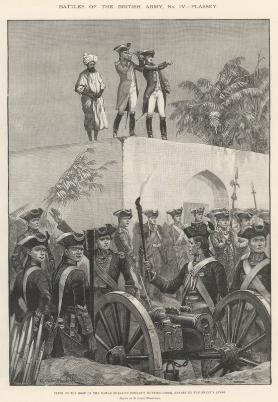 Slagen van het Britse Leger, Plassey door Richard Caton Woodville junior