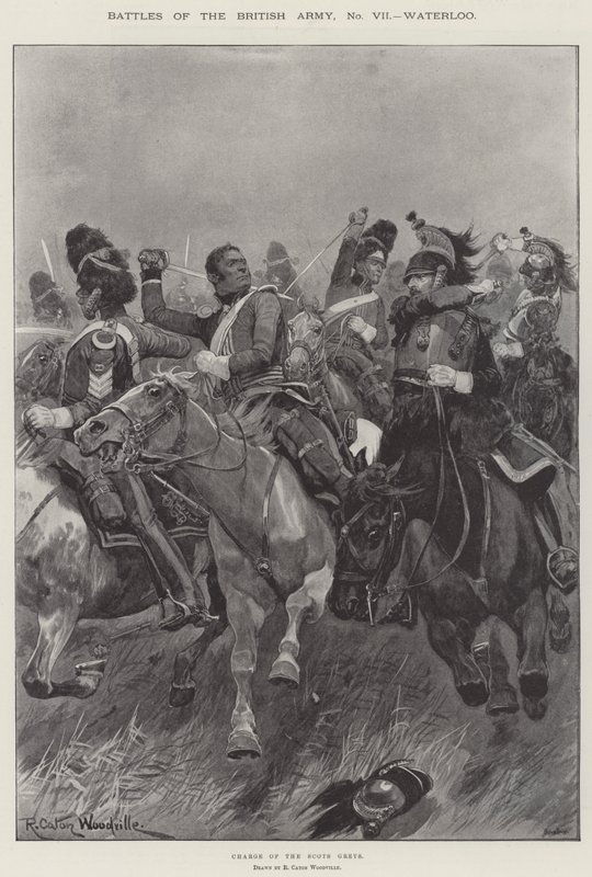 Slagen van het Britse Leger, Waterloo door Richard Caton Woodville junior