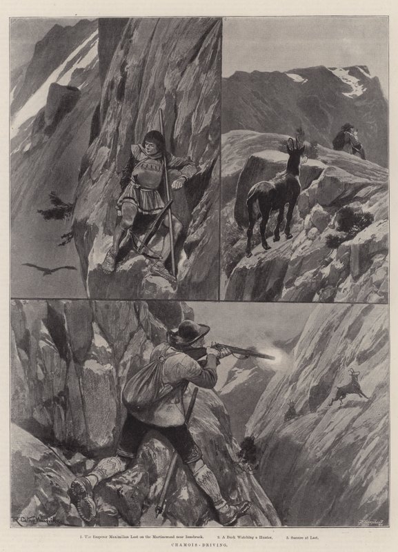 Chamois-Jagen door Richard Caton Woodville junior