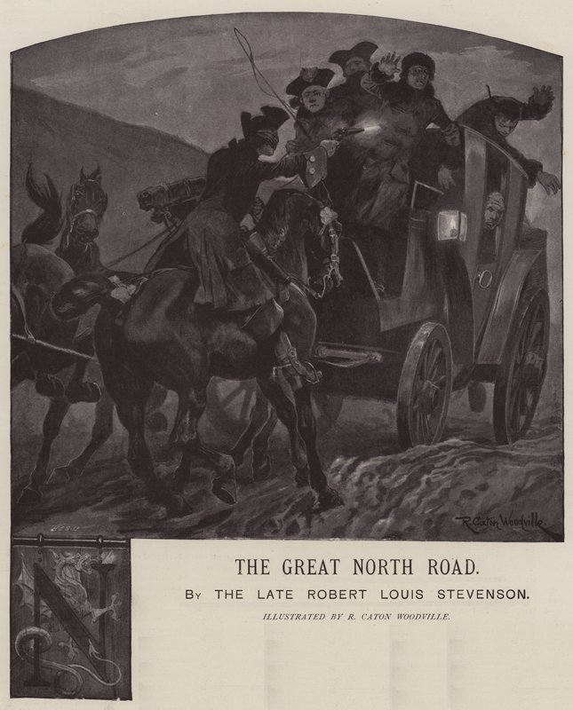 Illustratie voor The Great North Road, door Robert Louis Stevenson door Richard Caton Woodville junior