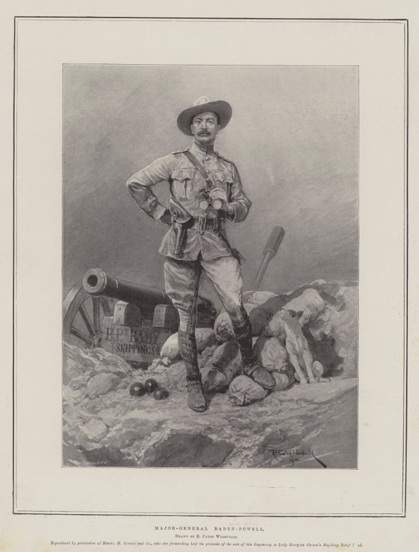 Generaal-majoor Baden-Powell door Richard Caton Woodville junior