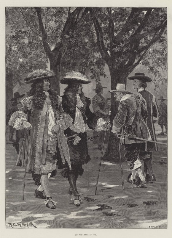 Op de Mall in 1660 door Richard Caton Woodville junior
