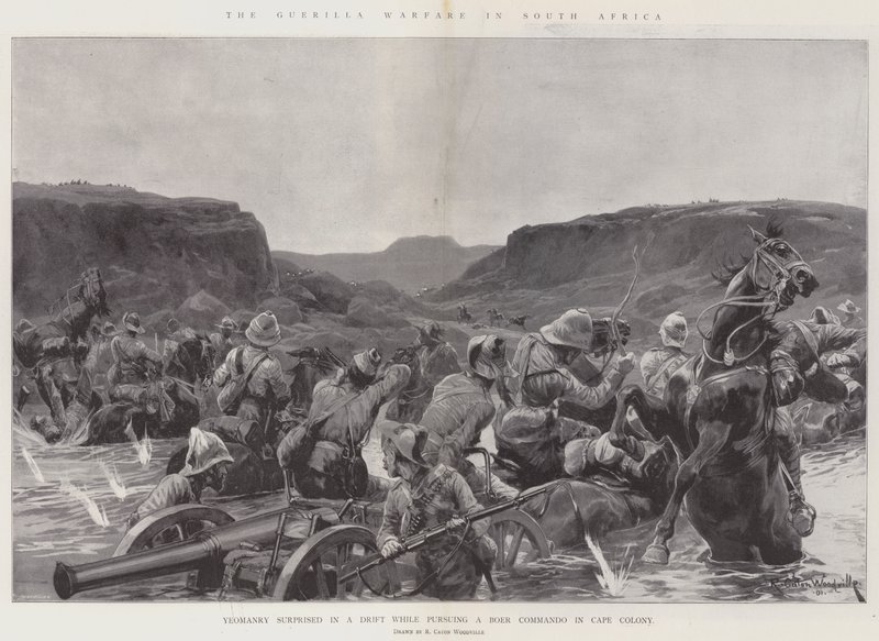 De guerrillaoorlog in Zuid-Afrika door Richard Caton Woodville junior
