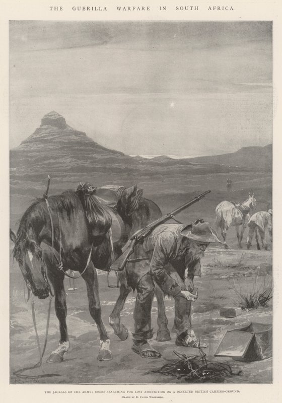 De guerrillaoorlog in Zuid-Afrika door Richard Caton Woodville junior