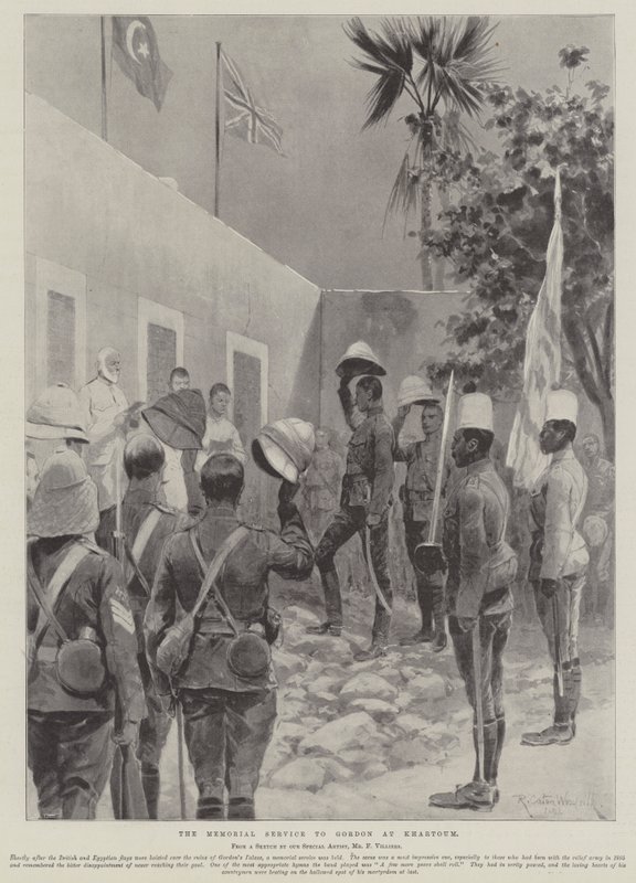De herdenkingsdienst voor Gordon in Khartoum door Richard Caton Woodville junior
