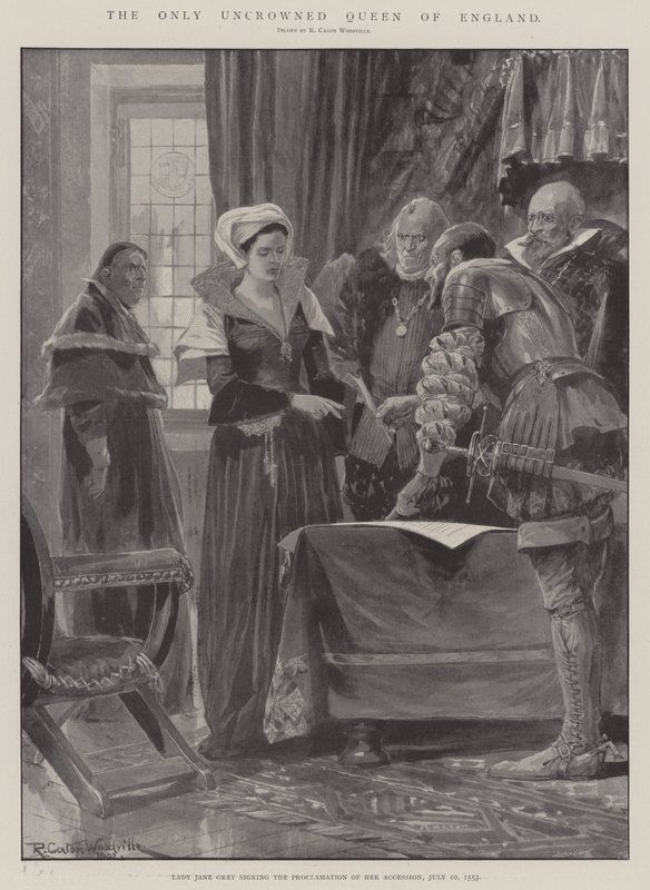 De enige ongekroonde koningin van Engeland door Richard Caton Woodville junior