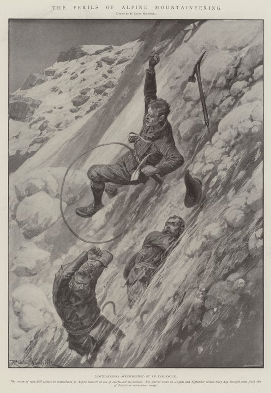 De Gevaren van Alpinisme door Richard Caton Woodville junior