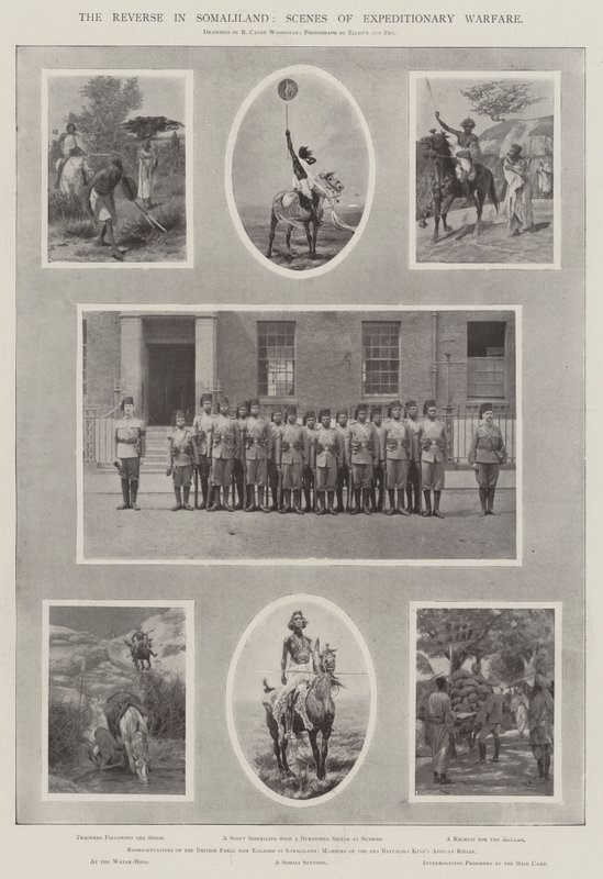 De Terugtocht in Somaliland, Scènes van Expeditieoorlogvoering door Richard Caton Woodville junior