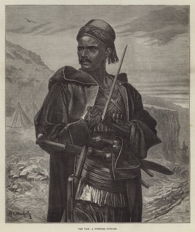 De oorlog, een Turkse buitenpost door Richard Caton Woodville junior