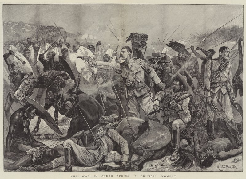 De Oorlog in Zuid-Afrika, een Kritiek Moment door Richard Caton Woodville junior