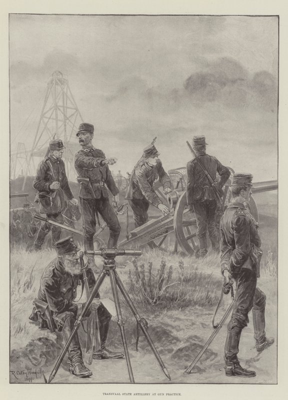 Transvaal Staatsartillerie bij Kanon Oefening door Richard Caton Woodville junior
