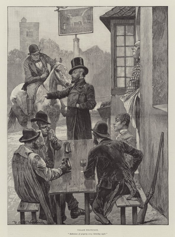 Dorpspolitici door Richard Caton Woodville junior