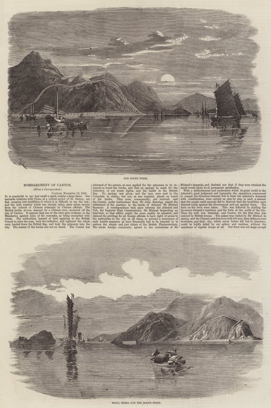 Bombardement van Canton door Richard Principal Leitch