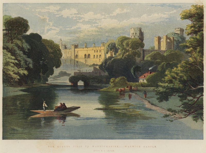 Het Bezoek van de Koningin aan Warwickshire, Warwick Castle door Richard Principal Leitch