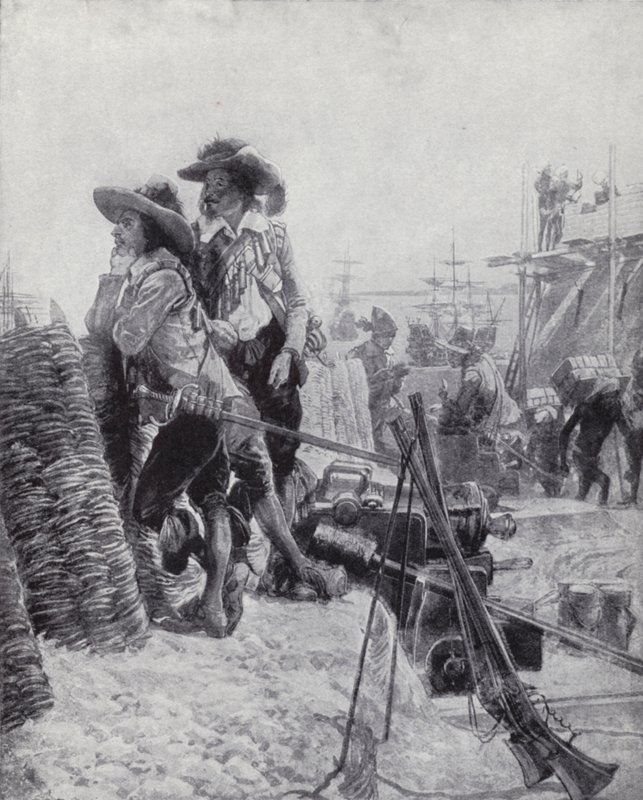 Stichting van Fort St George, Madras, door Francis Day van de Oost-Indische Compagnie door Richard Caton II (after) Woodville
