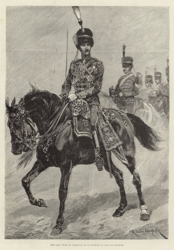 De overleden hertog van Clarence (gravure) door Richard Caton II (after) Woodville