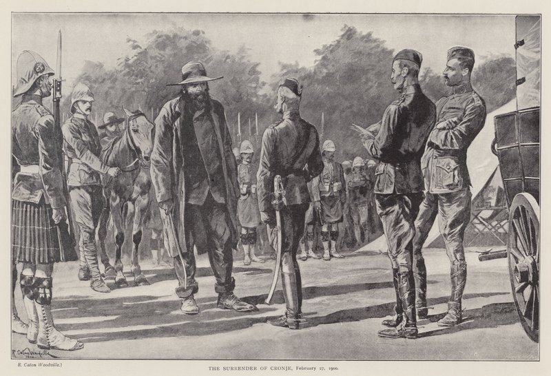 De overgave van Cronje, 27 februari 1900 door Richard Caton II (after) Woodville