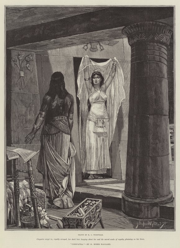Cleopatra, door H Rider Haggard door Richard Caton Woodville junior