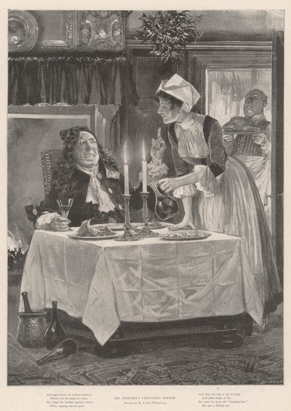 Het kerstdiner van Zijne Eerwaarde door Richard Caton Woodville junior
