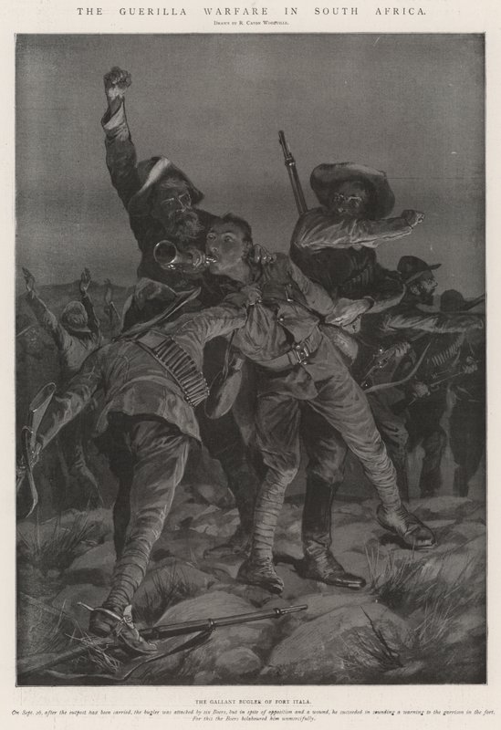 De guerrillaoorlog in Zuid-Afrika door Richard Caton Woodville junior
