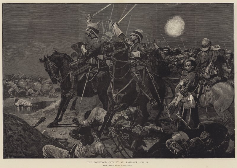 De Huishoudelijke Cavalerie bij Kassassin, 28 augustus door Richard Caton Woodville junior